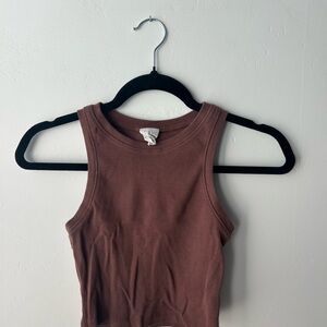 Brown Sleeveless Women's Top
